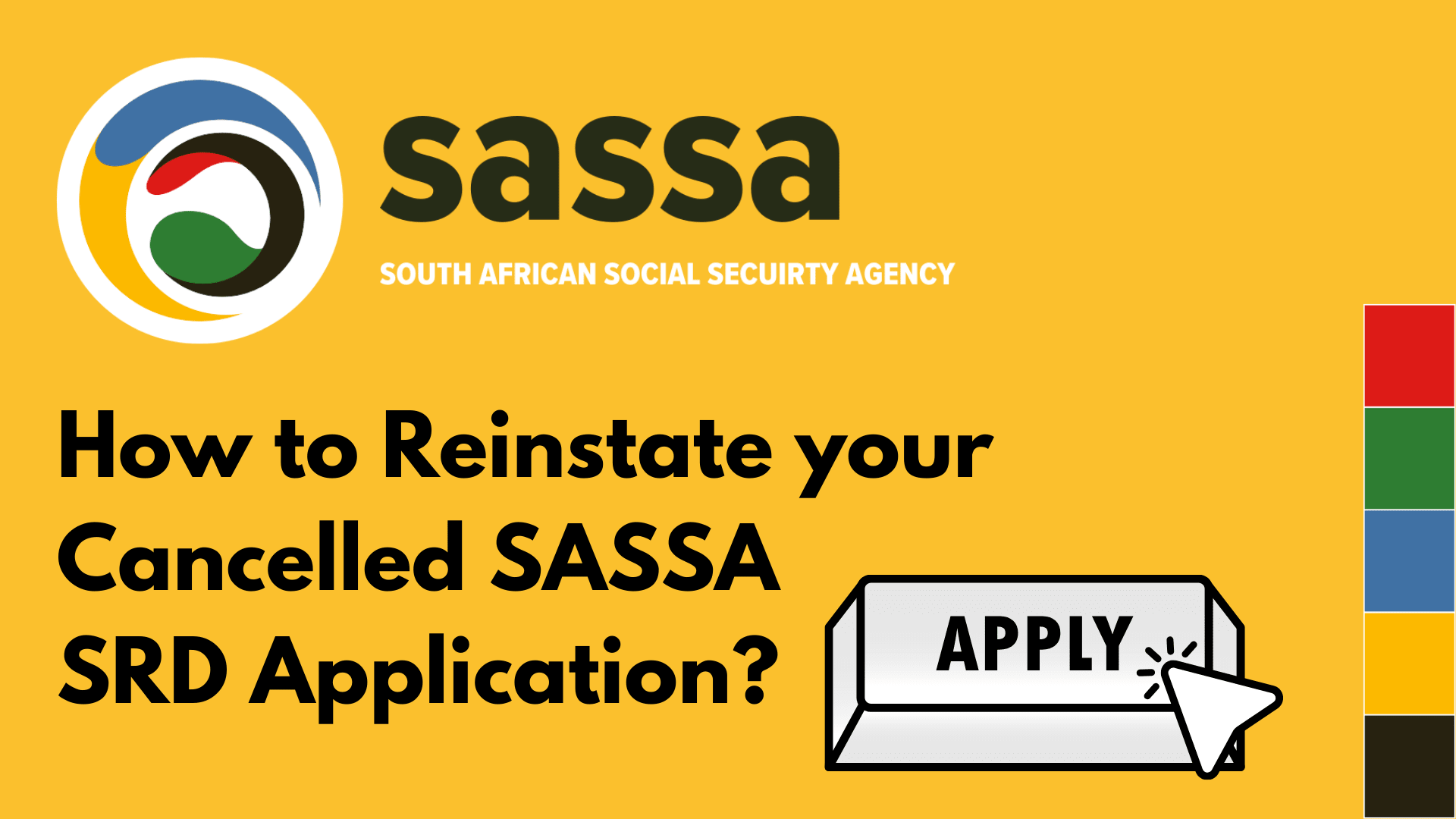 How to Reinstate your Cancelled SASSA SRD Application